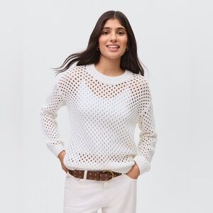 Freshman Boho Open Knit Crochet Sweater & Cat & Jack Mint Tank Set | Girls 6/7